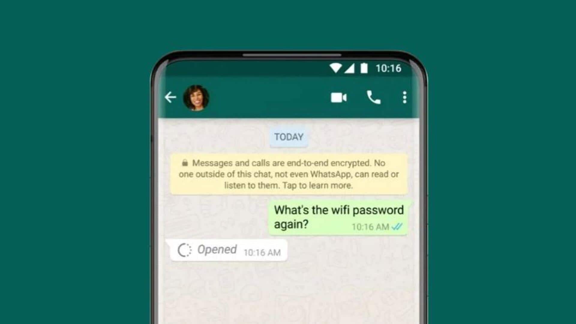 How to send 'view once' media files via WhatsApp