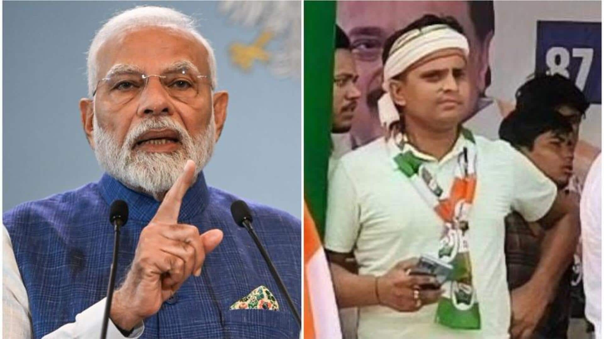 Man arrested for abusing Modi, mother at Rahul Gandhi's rally Man arrested for abusing Modi, mother at Rahul Gandhi's rally