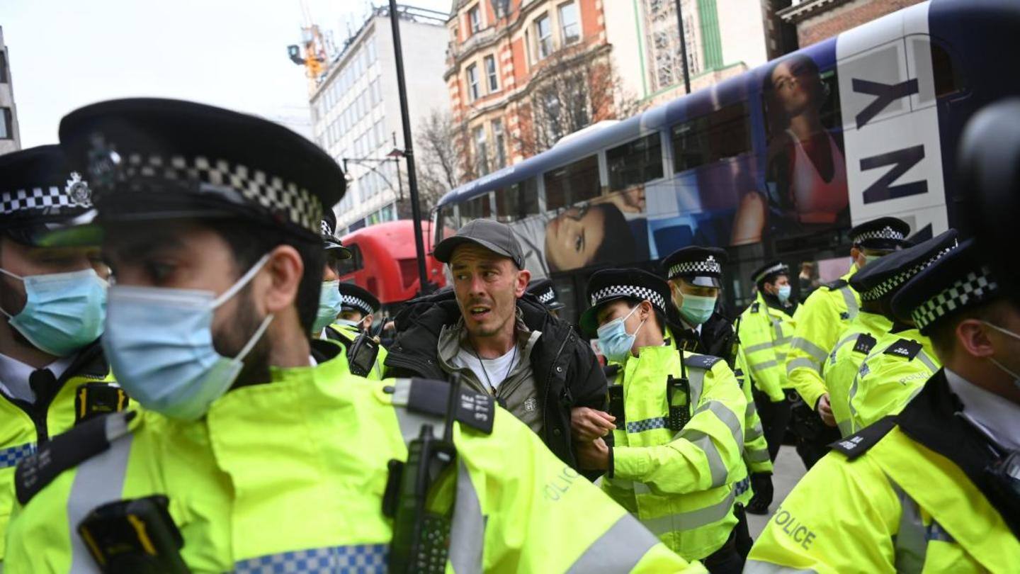 Anti-lockdown protests rocked Britain as well Anti-lockdown protests rocked Britain as well