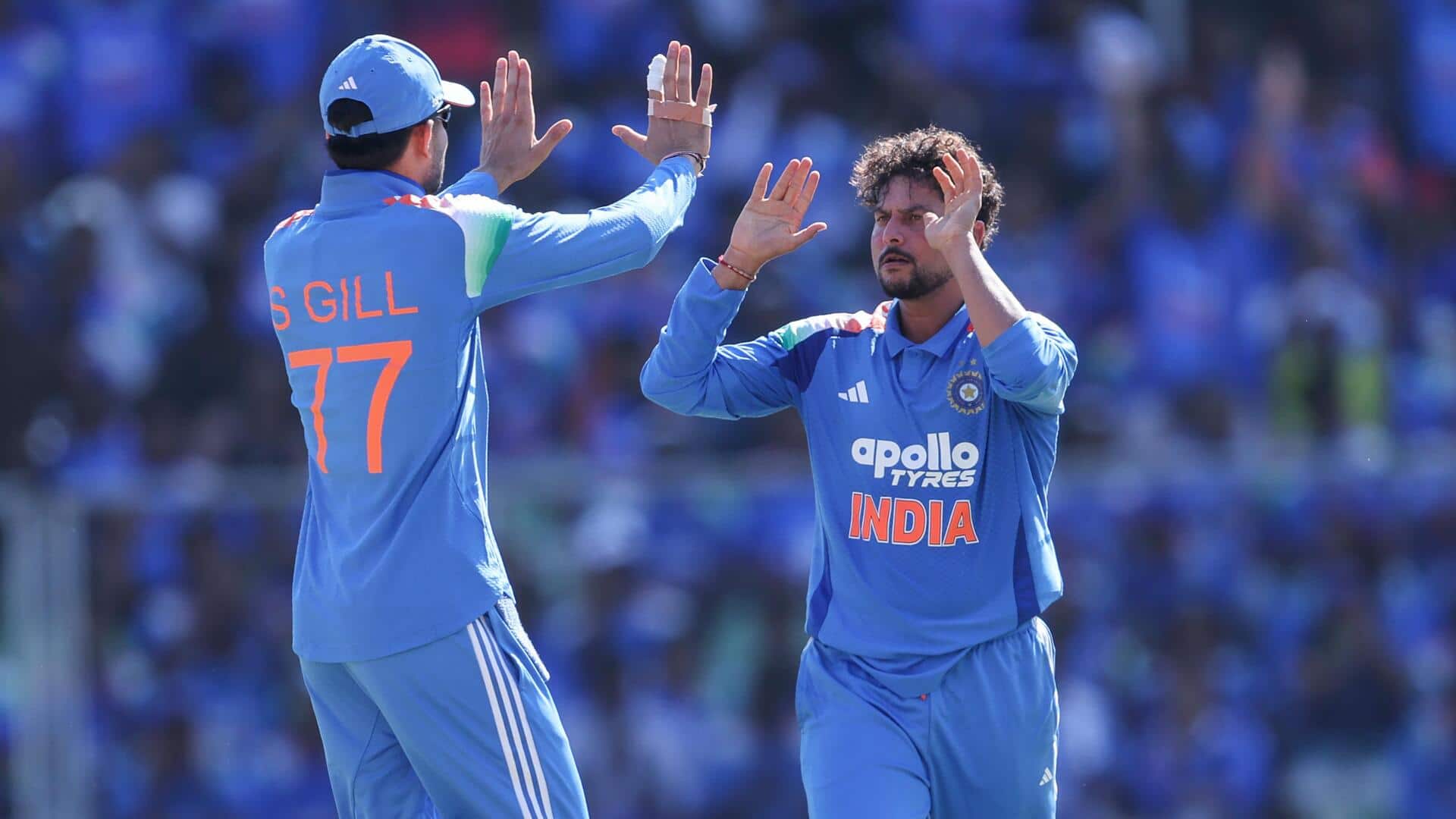 India's Kuldeep Yadav receives 'Impact Player of the Series' award