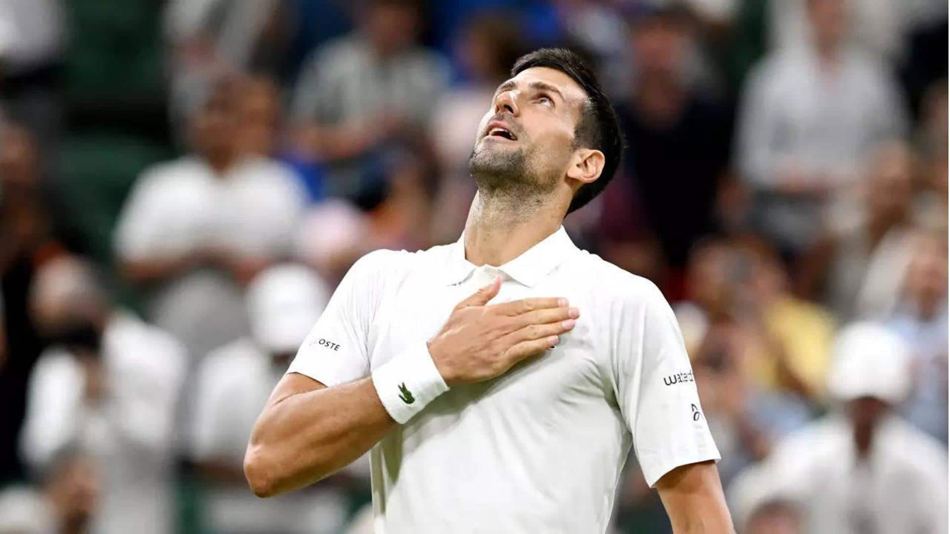 Novak Djokovic reaches his 14th Wimbledon quarter-final: Key stats 