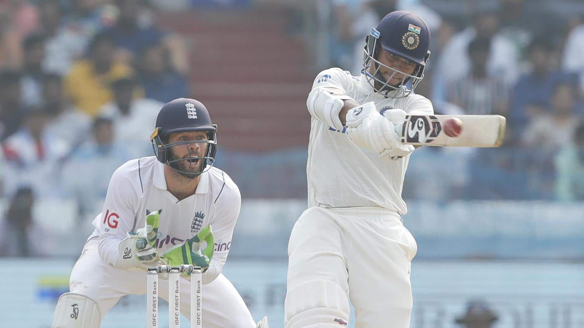 Yashasvi Jaiswal slams 80 in maiden Test innings in India