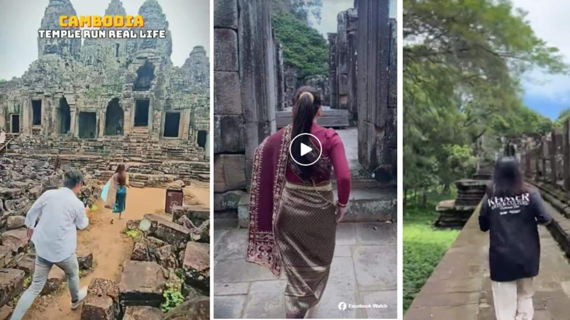 Why tourists are playing real-life 'Temple Run' at Angkor Wat 