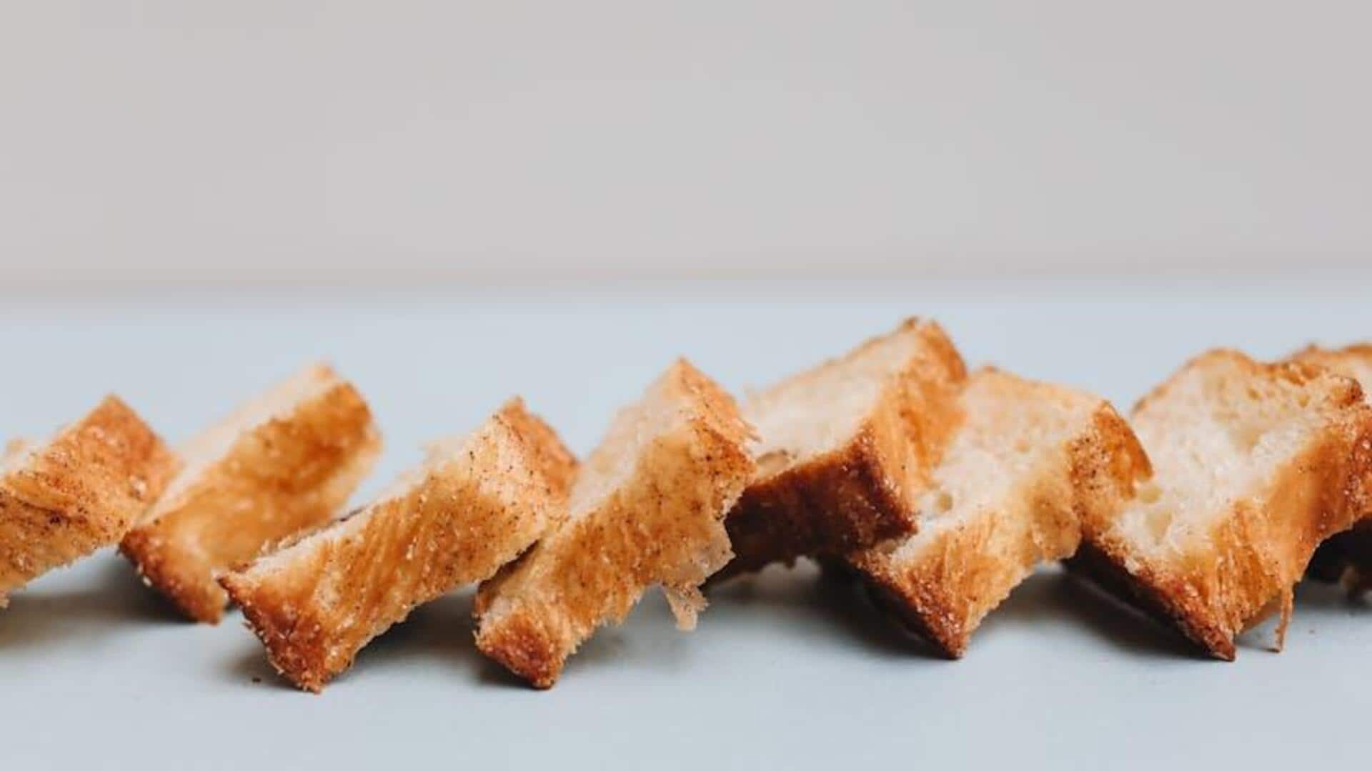 Add crunch and flavor to croutons with nuts