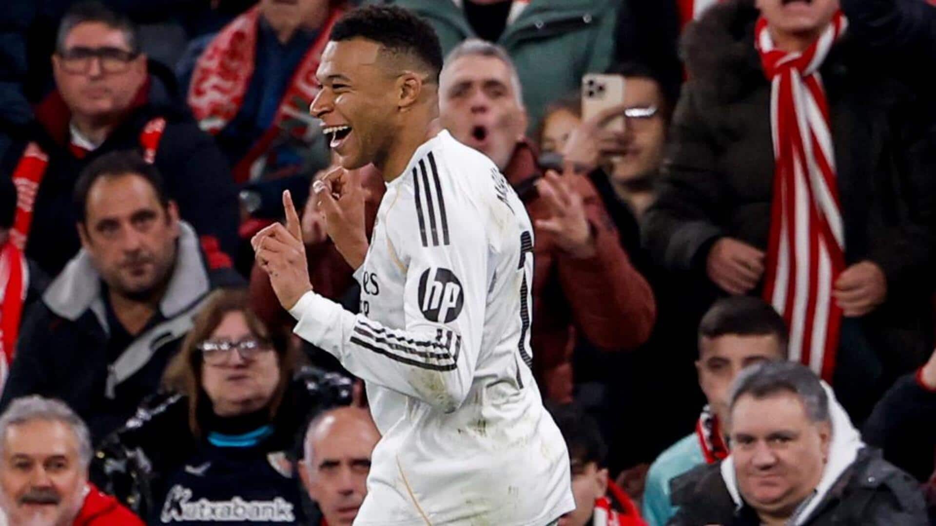 Kylian Mbappe helps Real Madrid beat Athletic Club 3-0: Stats