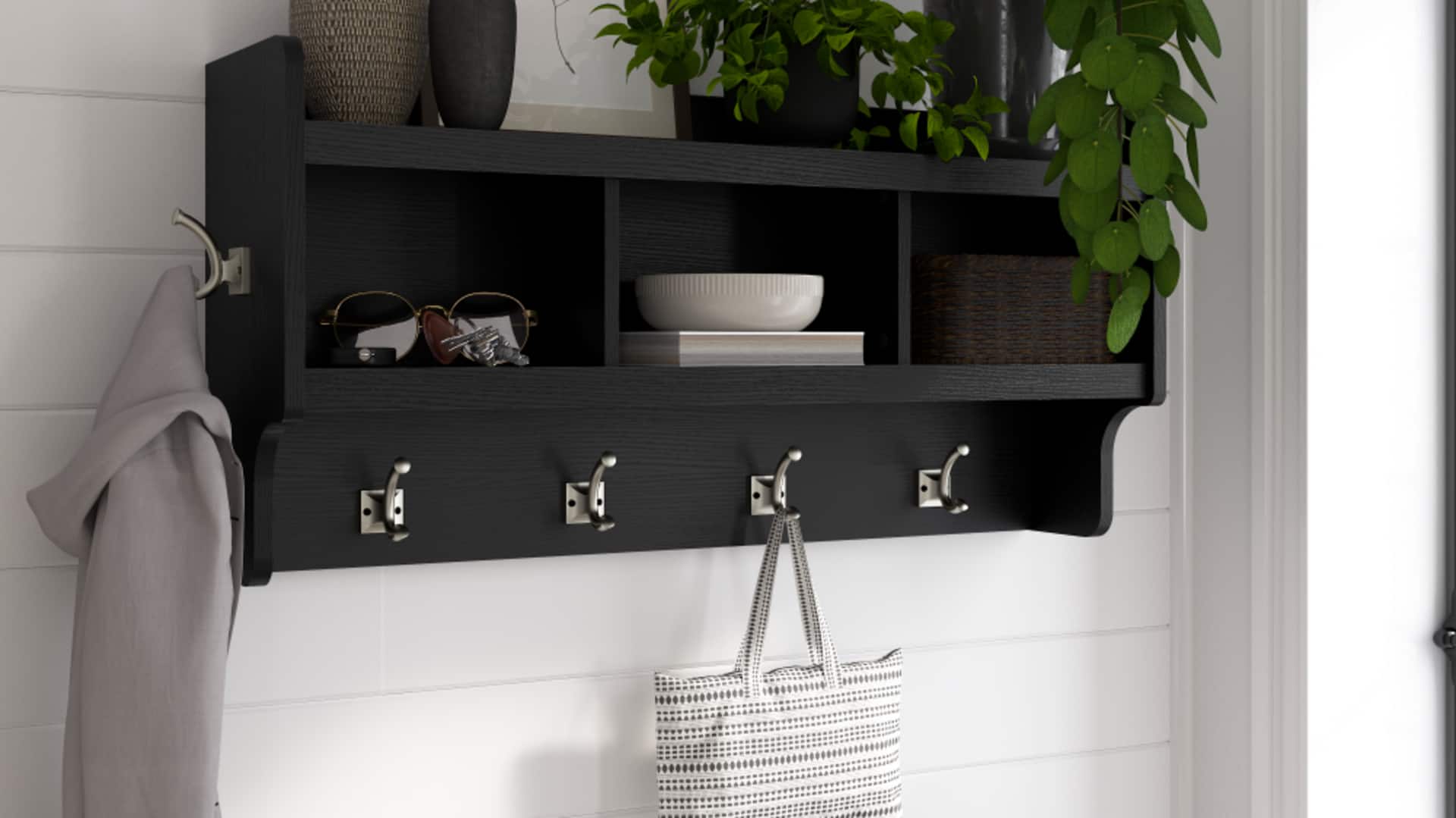 How to stylishly use coat hooks on walls