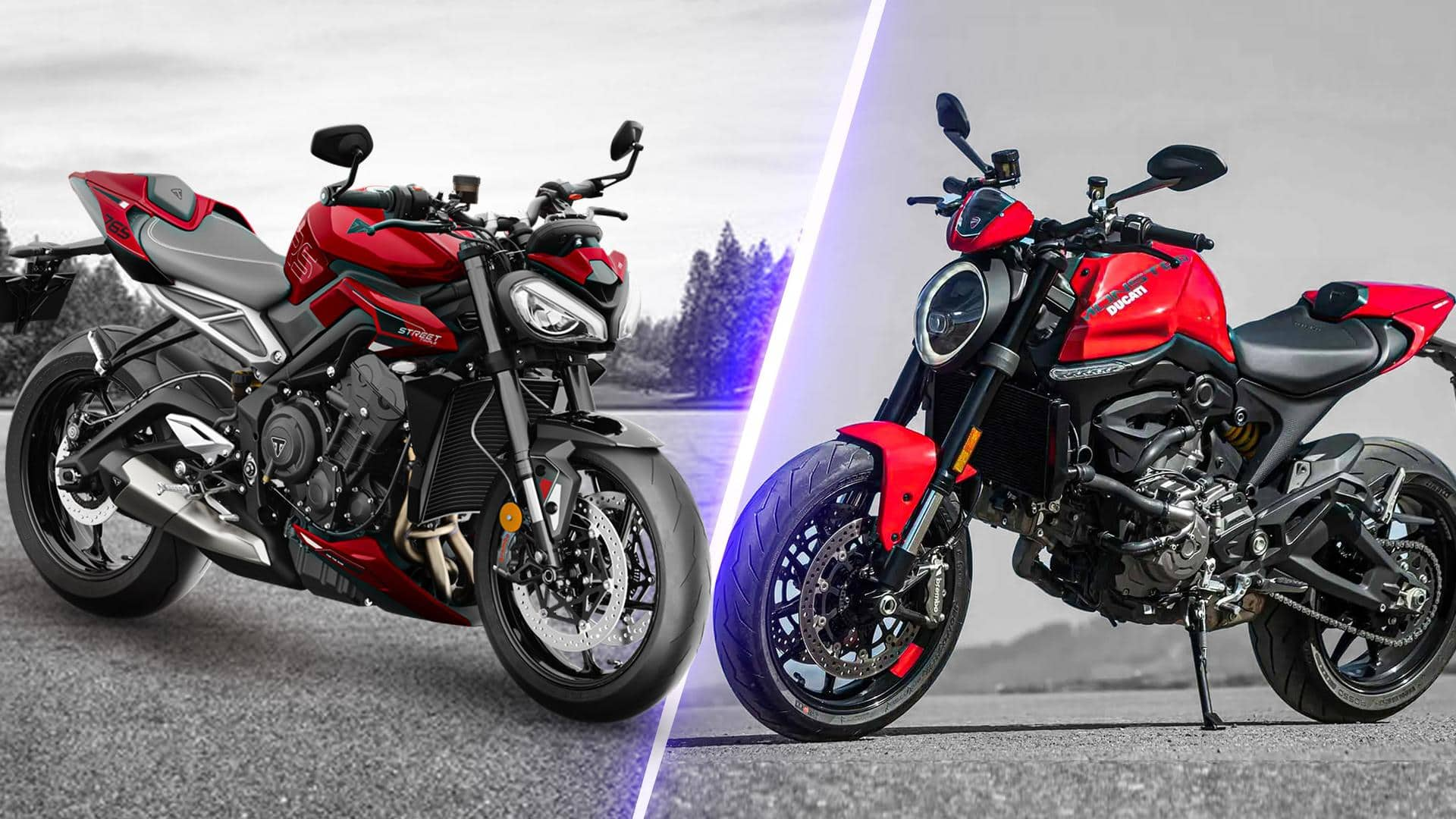 Triumph Street Triple 765 RS v/s Ducati Monster: Specifications compared