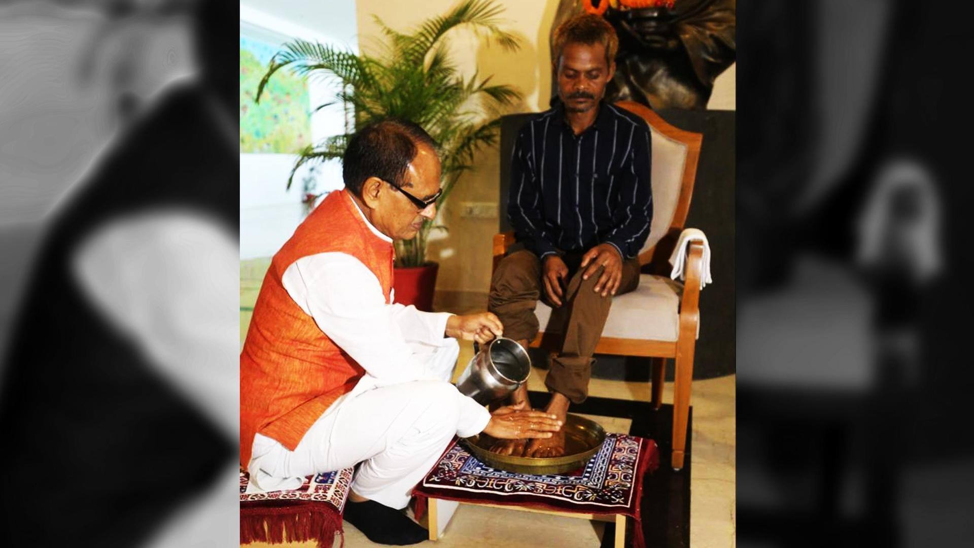 Watch: MP CM washes feet of victim amid urination row