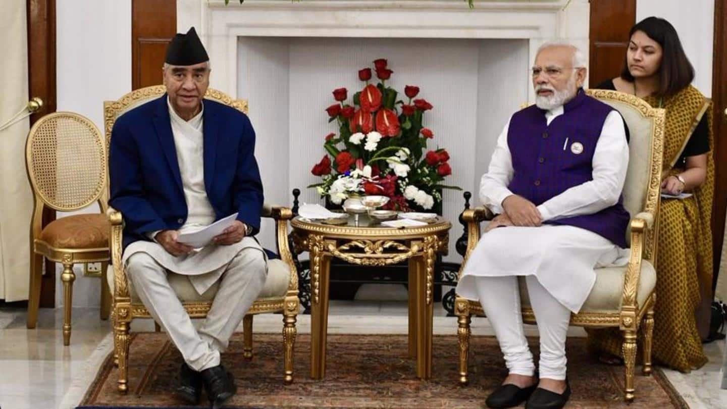 PM Modi meets Nepal PM SB Deuba, discusses 'boundary issues'