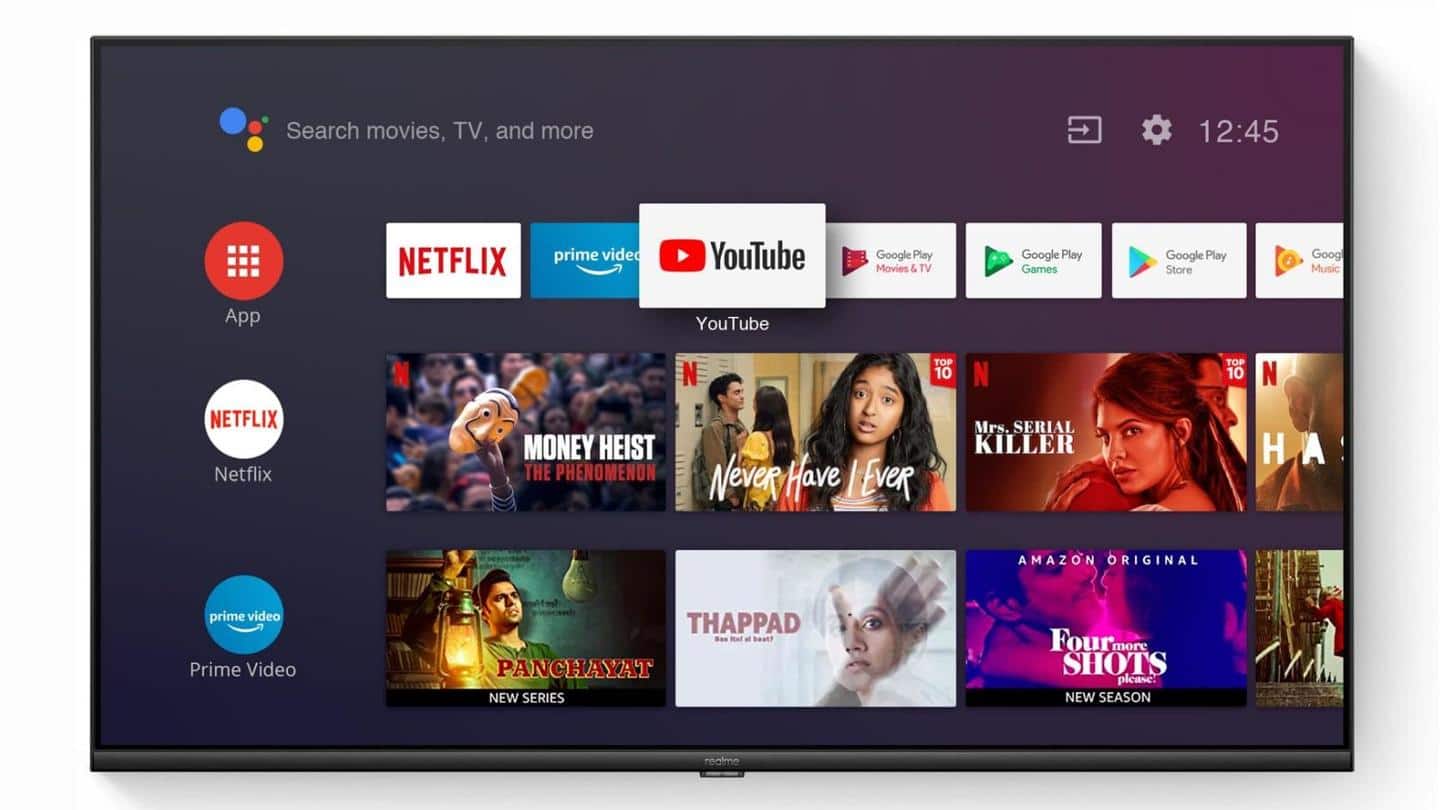 Standard Android TV UI that could have been smarter Standard Android TV UI that could have been smarter