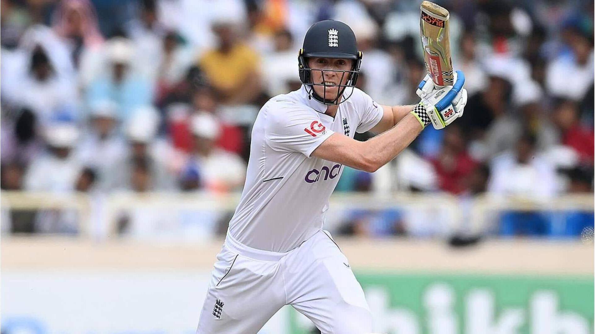 Zak Crawley slams his fourth half-century of India Test series