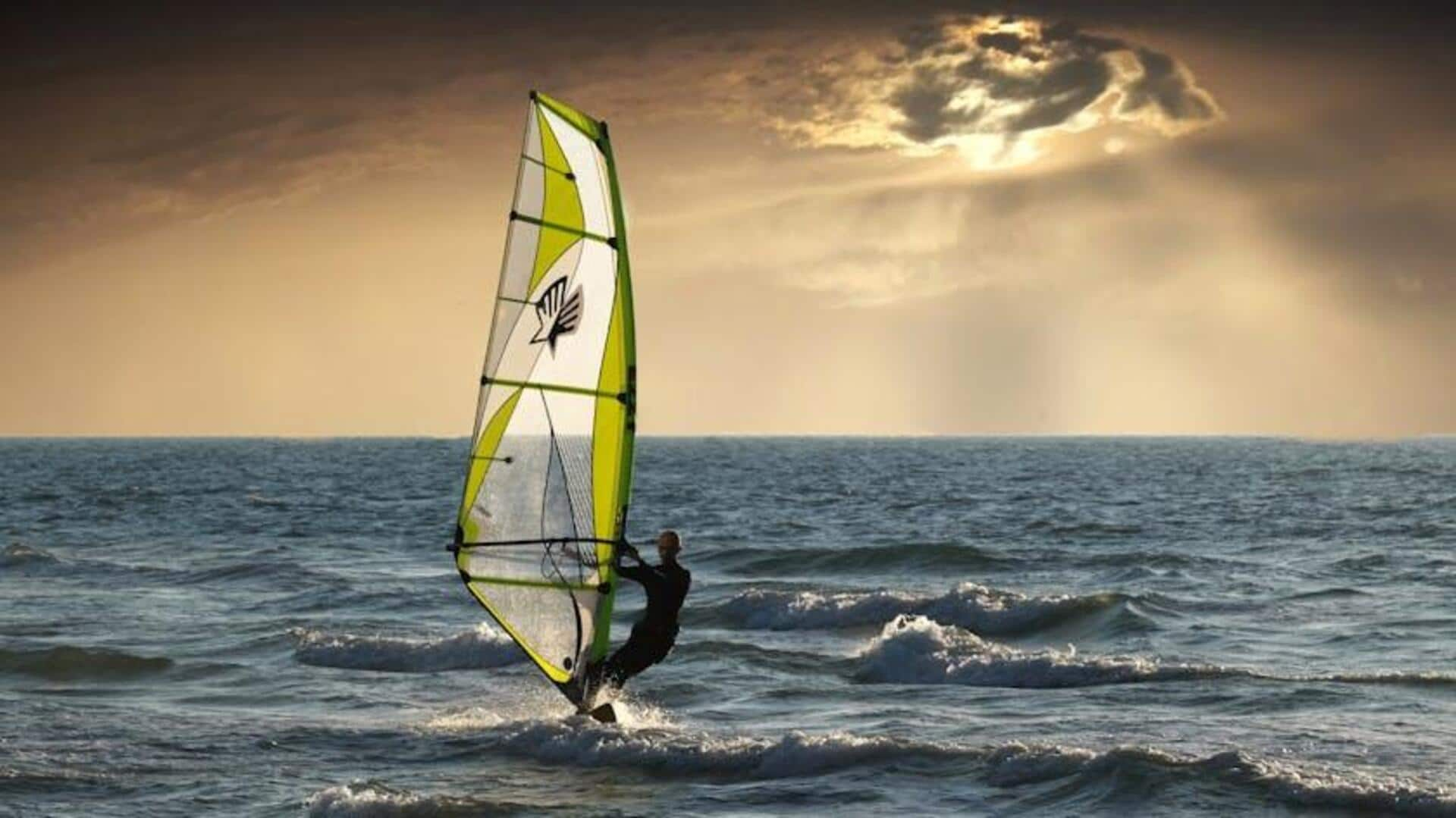 Windsurfing on Lake Turkana's jade waters