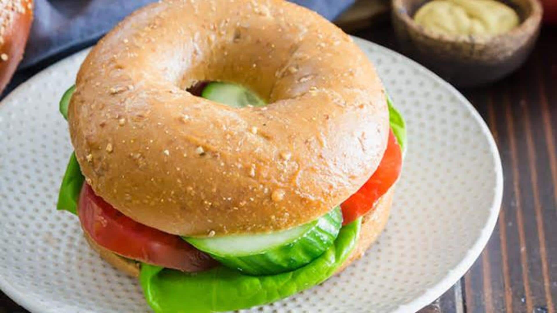 Swap sugary breakfast treats for  whole-grain bagels 