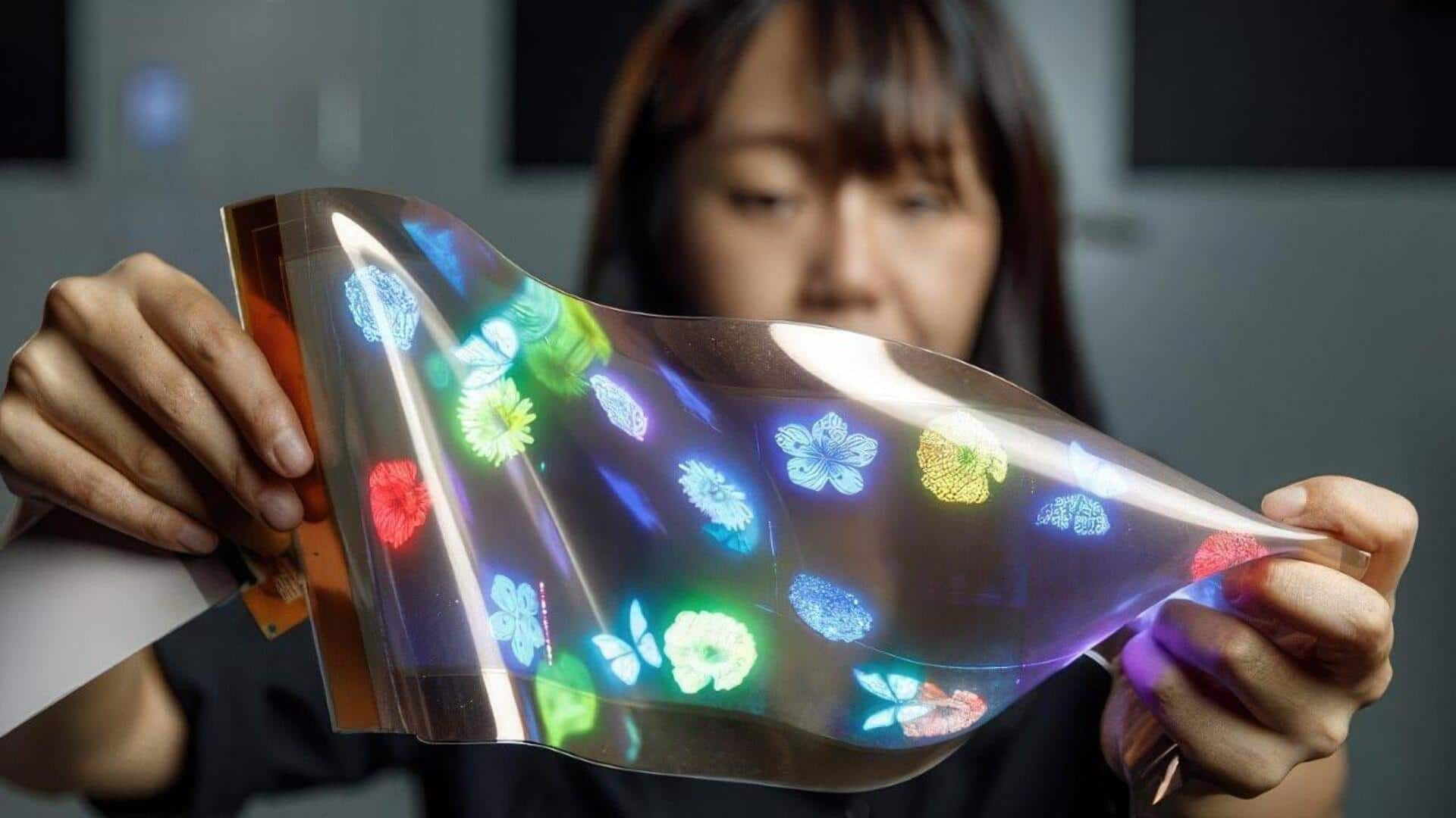 World's 1st stretchable display can be twisted, turned like towel