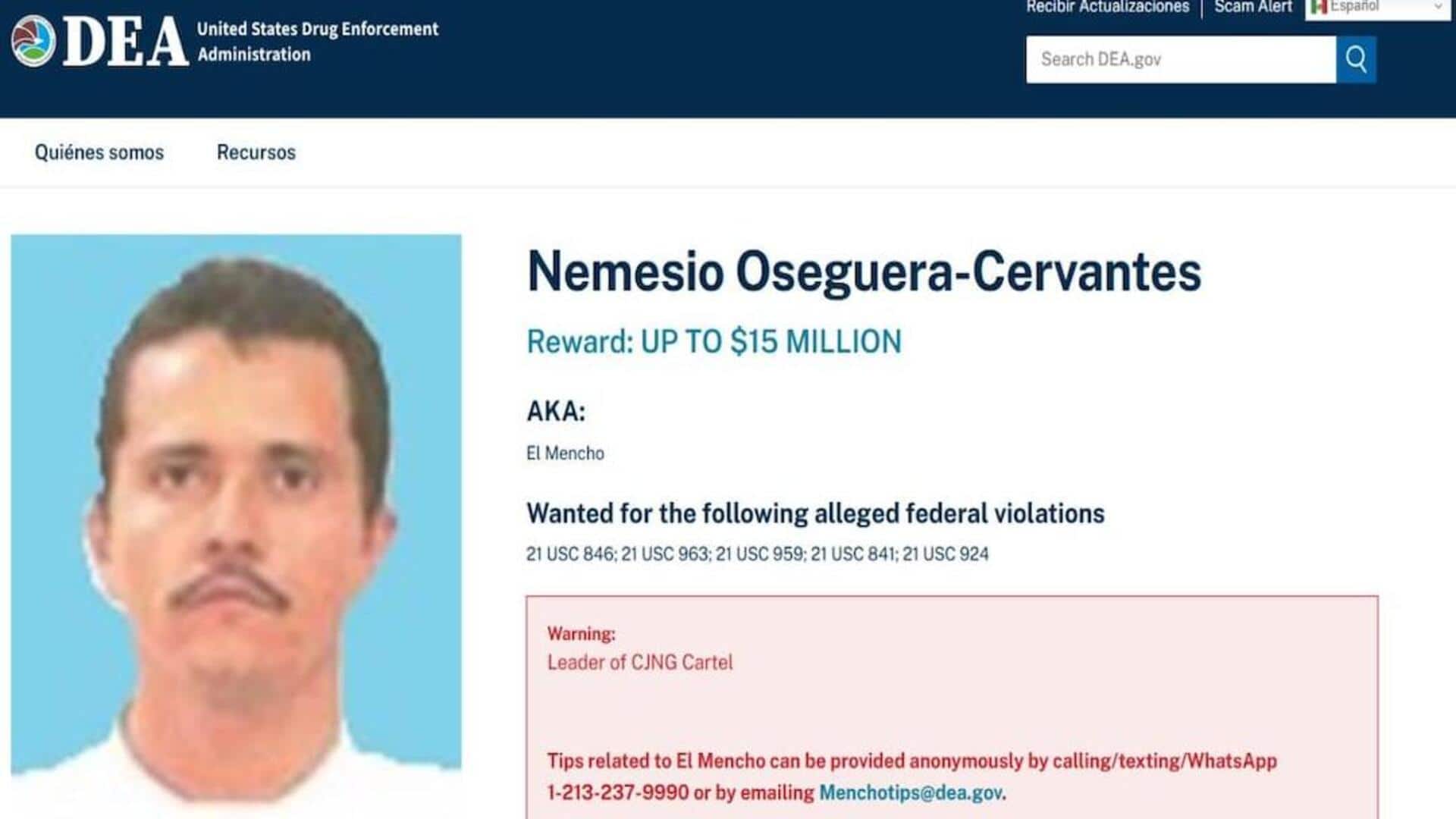 Who was El Mencho, Mexico's most powerful cartel boss killed 