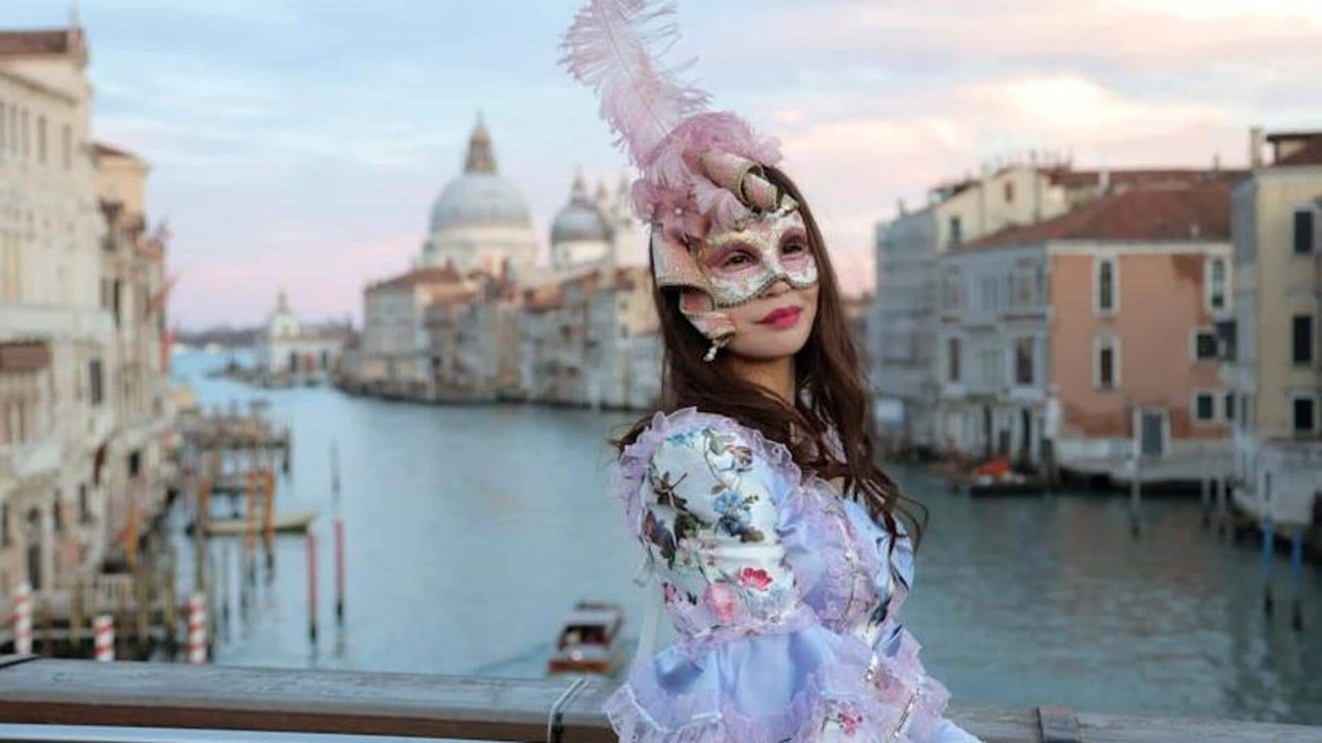 A modern fashion twist to Venetian masks