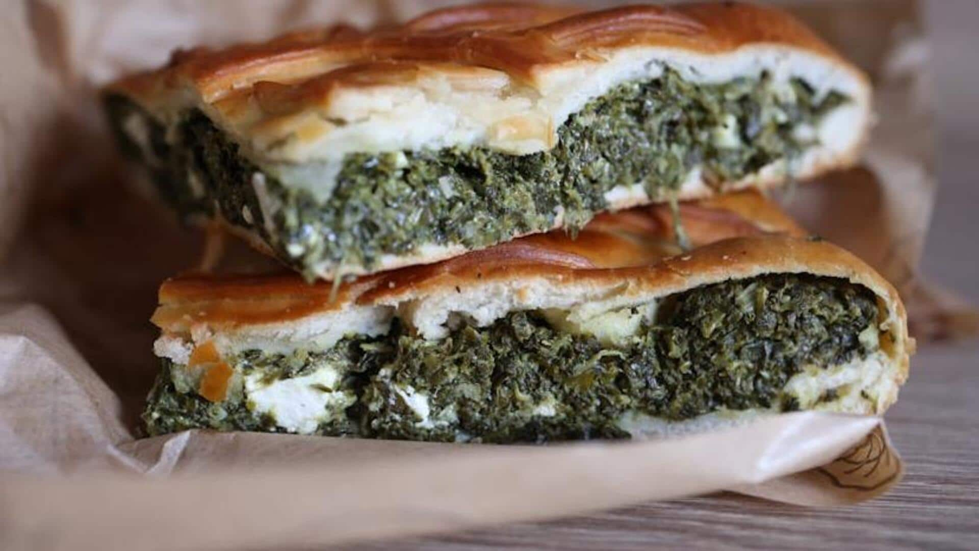 Try this Greek spinach feta filo pie recipe