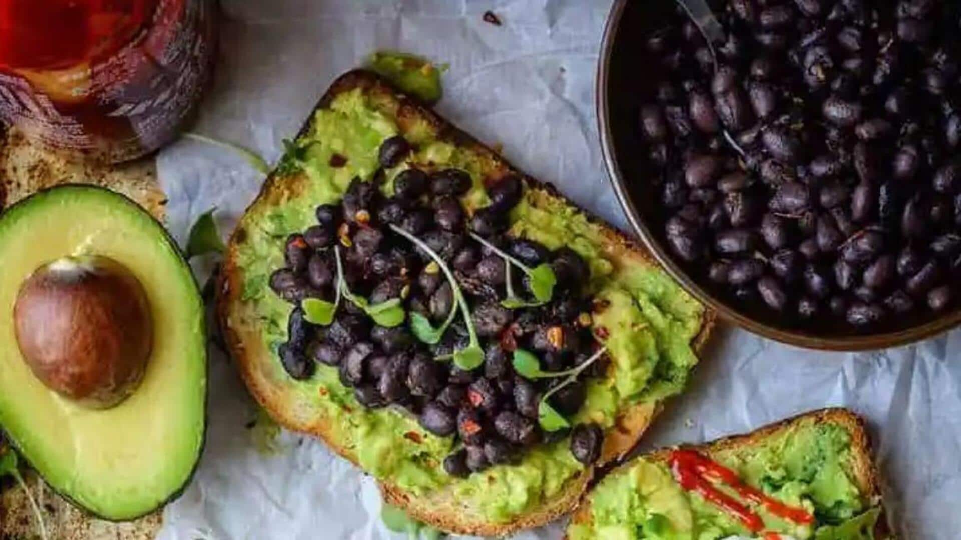 5-minute avocado and black bean toast recipe 5-minute avocado and black bean toast recipe