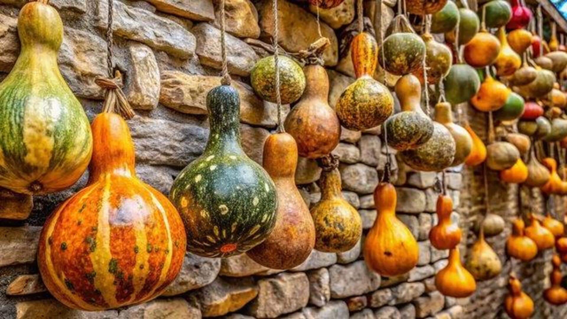 How to use dried gourds in home decor How to use dried gourds in home decor