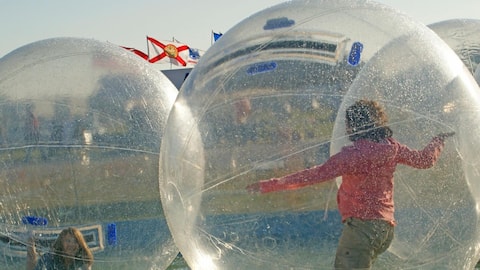 Bubble football: The sport where players bounce inside giant bubbles