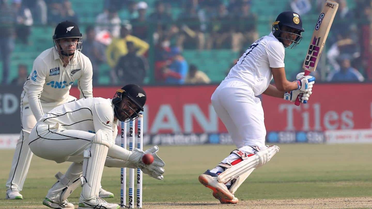 India vs NZ: Hosts lose Mayank Agarwal, Gill registers half-century