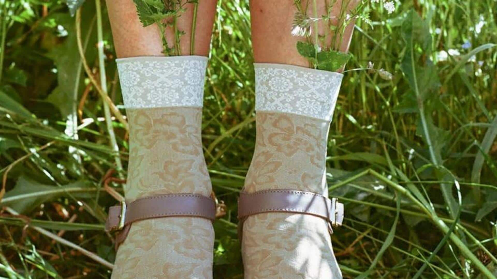 Reinventing socks with sandals for chic leisure