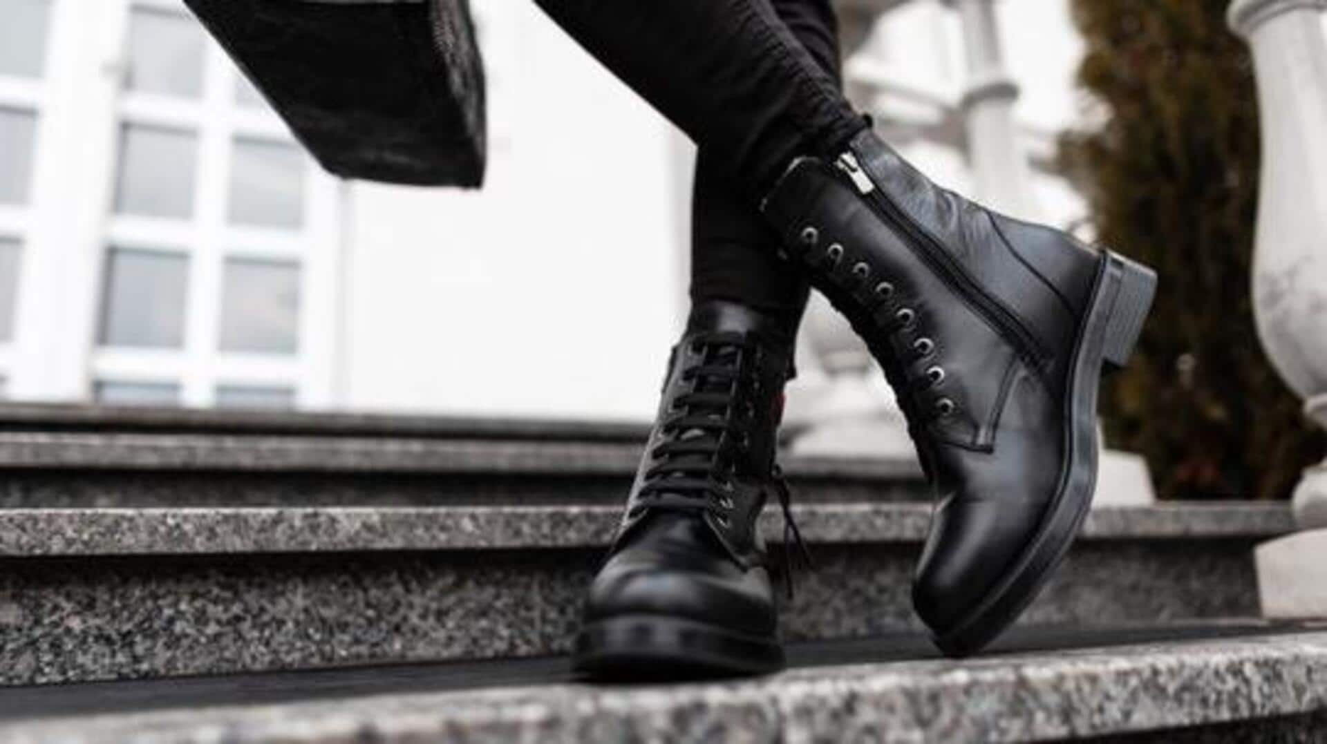 Winter footwear essentials: Mock-croc boots 