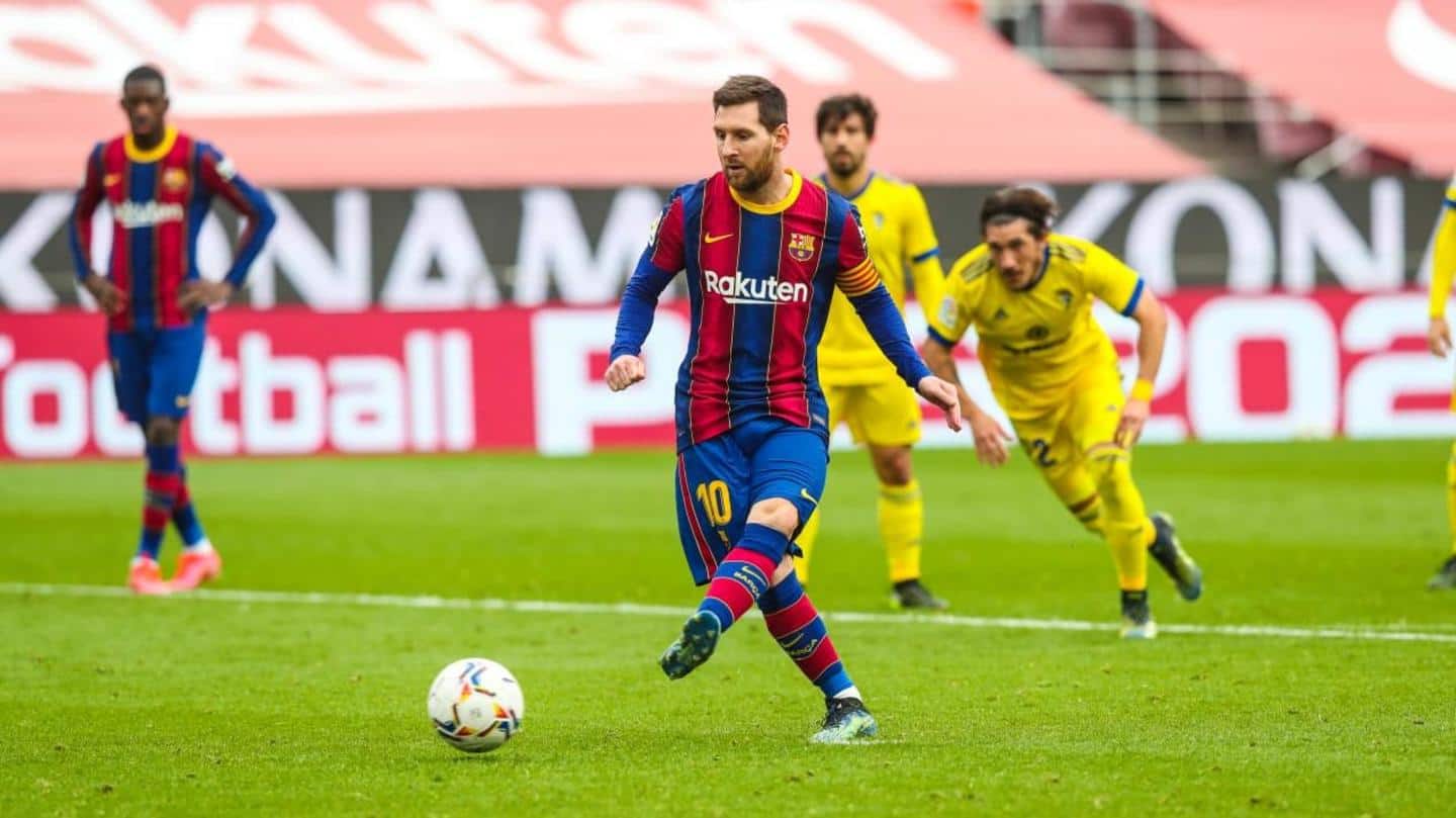 La Liga: Barcelona drop points in Messi's club-record appearance