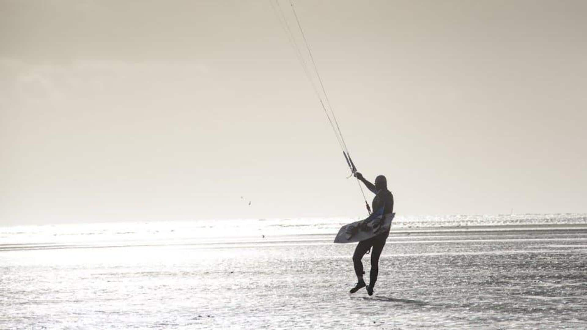 Kite surfing on Egypt's Red Sea coast