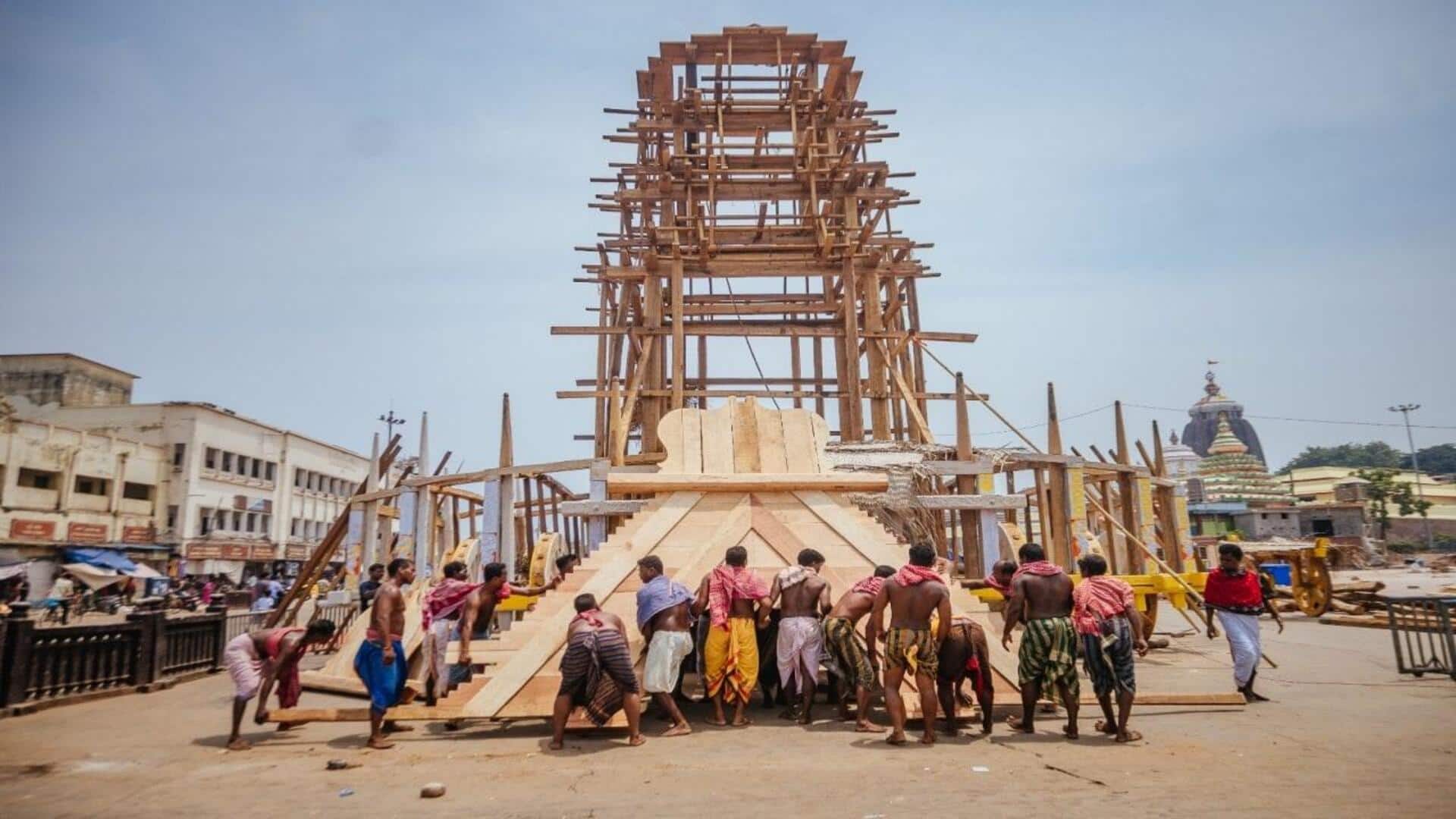 Jagannath Rath Yatra: Chariot construction almost complete in Puri Jagannath Rath Yatra: Chariot construction almost complete in Puri