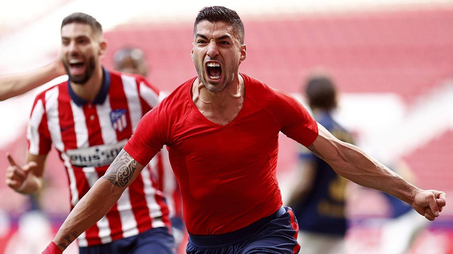 Suarez keeps Atletico on the driving seat Suarez keeps Atletico on the driving seat