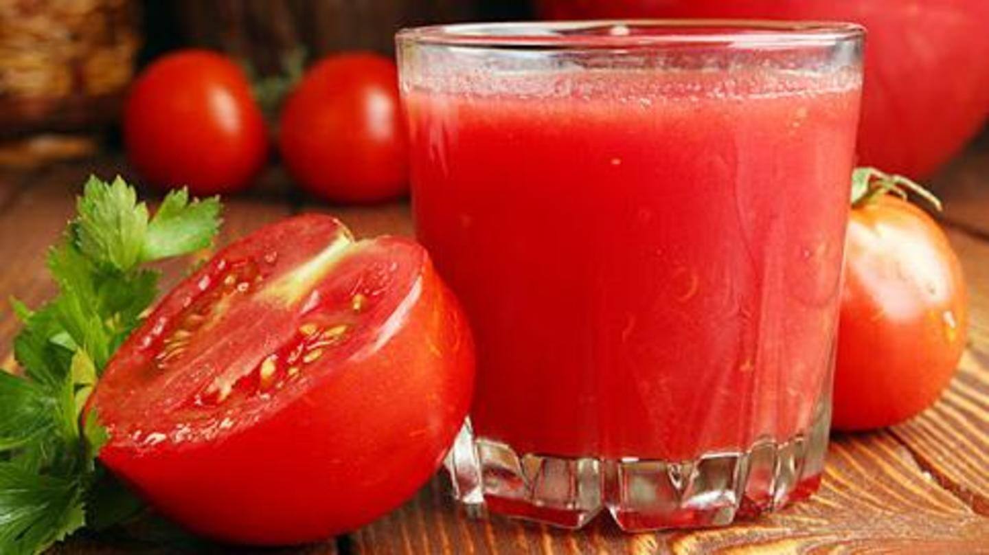 Tomato juice: Has significant astringent and antioxidant features Tomato juice: Has significant astringent and antioxidant features