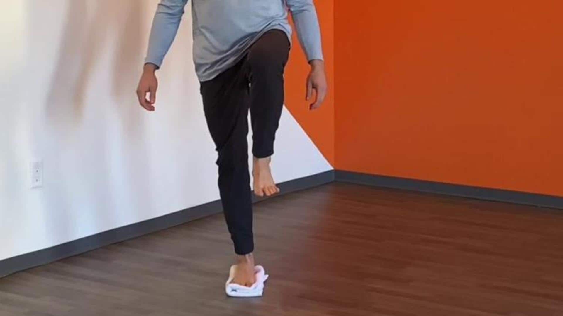 Tea towel tricks: Easy exercises to improve balance