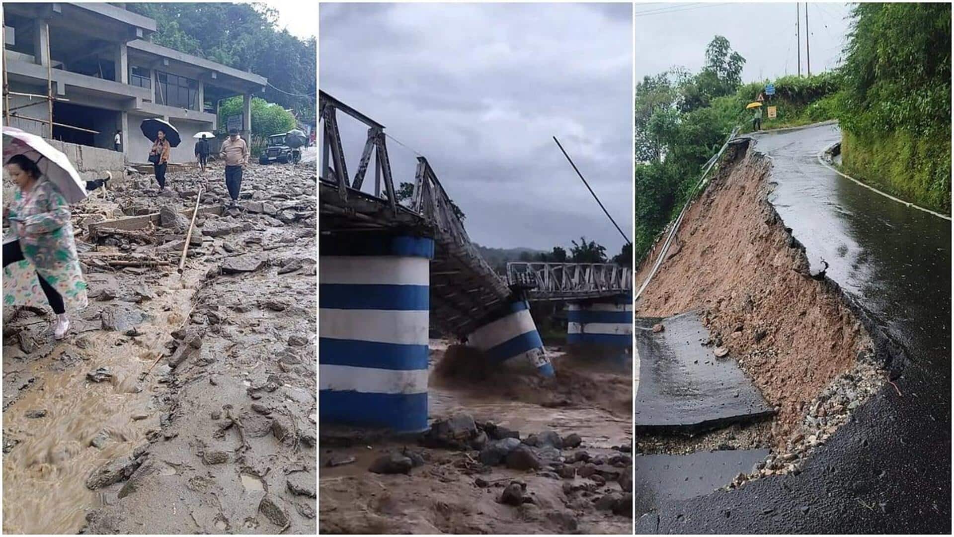 Darjeeling: 6 dead, bridge collapses due to landslide
