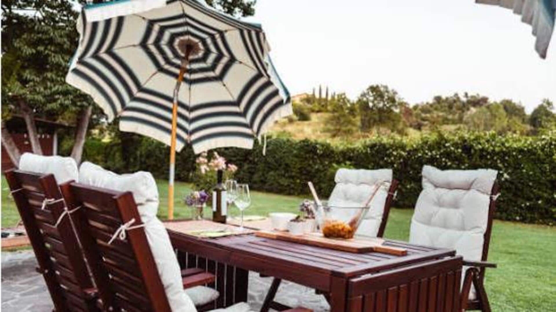 Transform old umbrellas into stunning garden decor