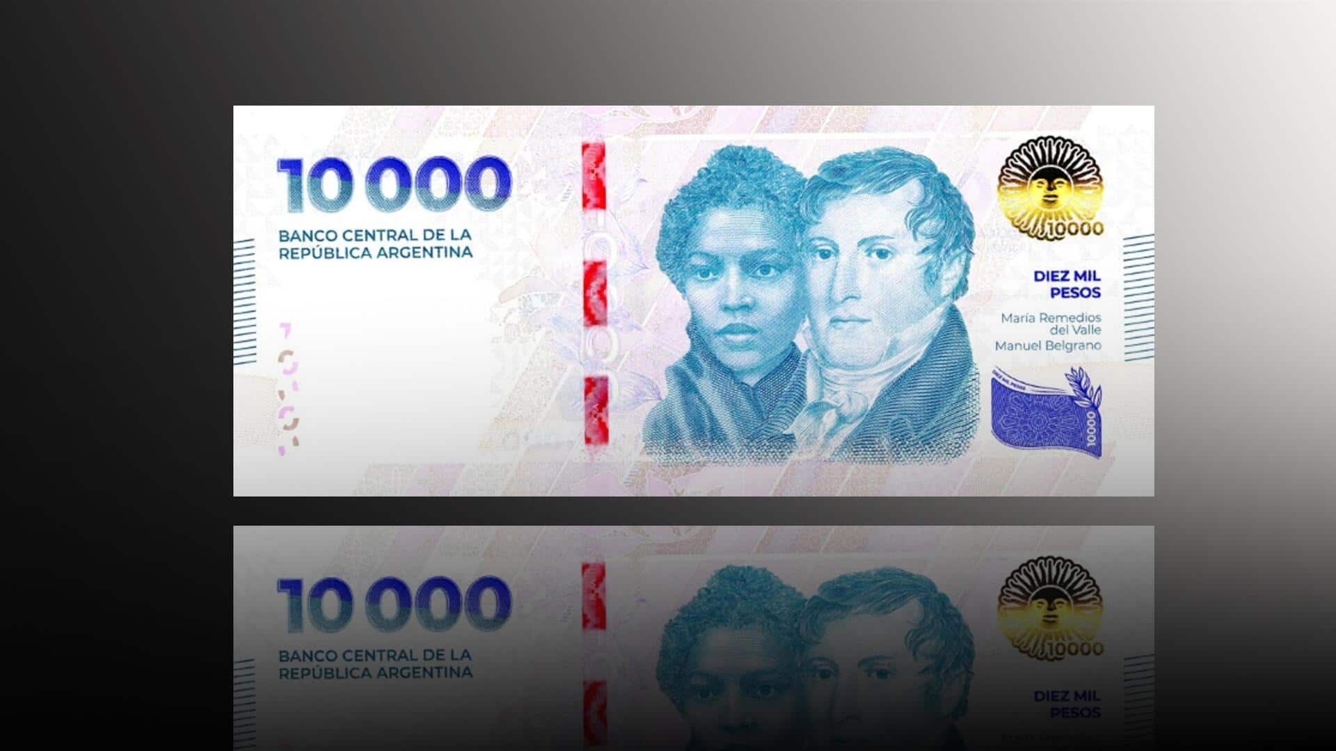 Argentina introduces 10,000-peso banknote worth only $10 