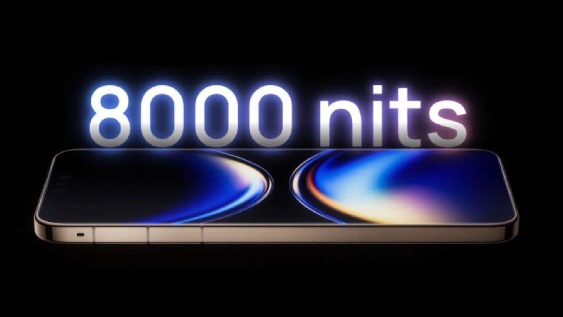 HUAWEI launches smartphone with world's brightest 8,000-nit screen