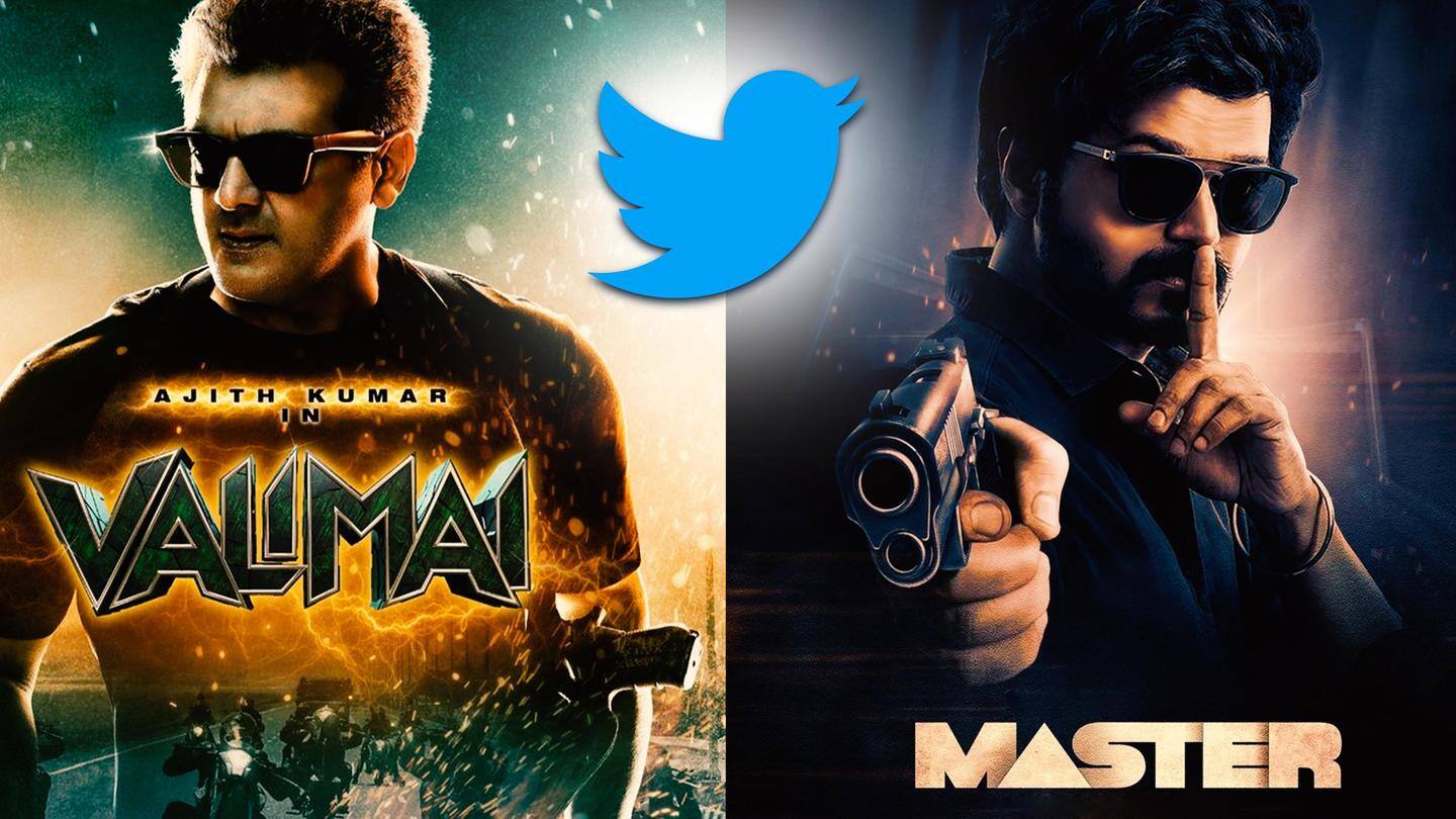 Ajith Kumar's 'Valimai,' Vijay's 'Master' ruled Twitter hashtags this year