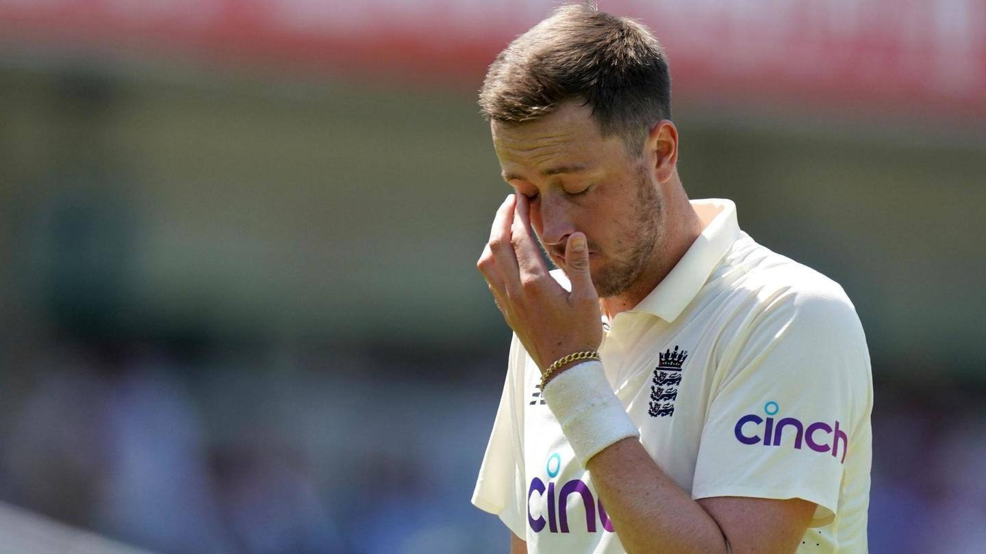 Ollie Robinson takes 'short break' from cricket after facing suspension