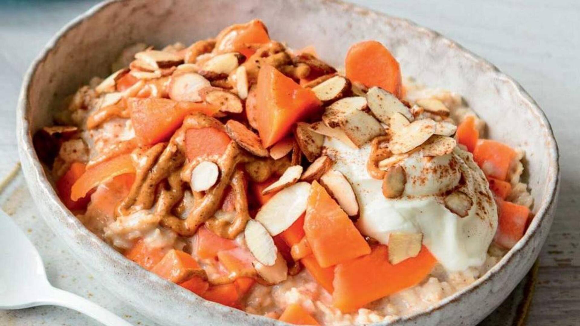 Healthy breakfasts: Papaya oatmeal bowls