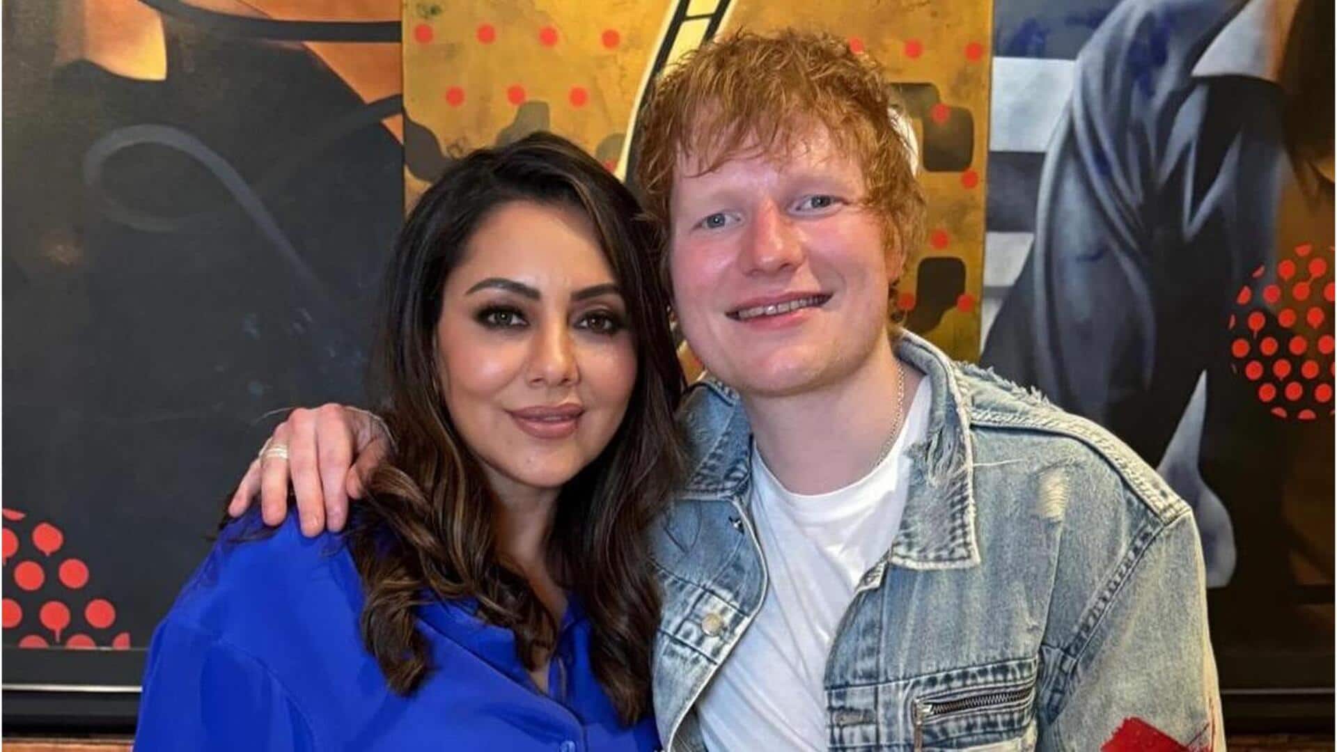 Ed Sheeran visits SRK-Gauri Khan's Mannat; performs selected songs