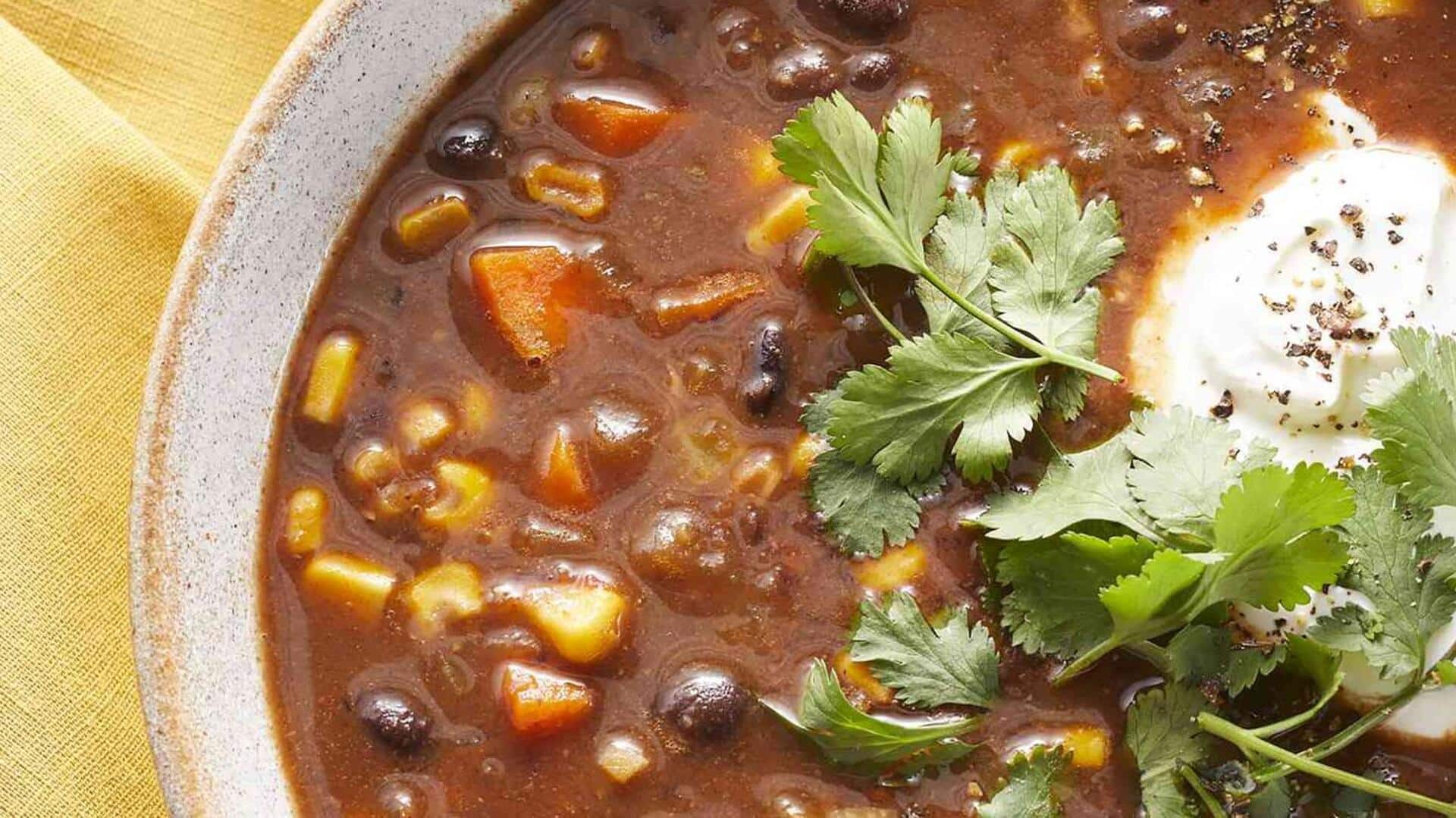 Your guests will love this Cuban black bean soup