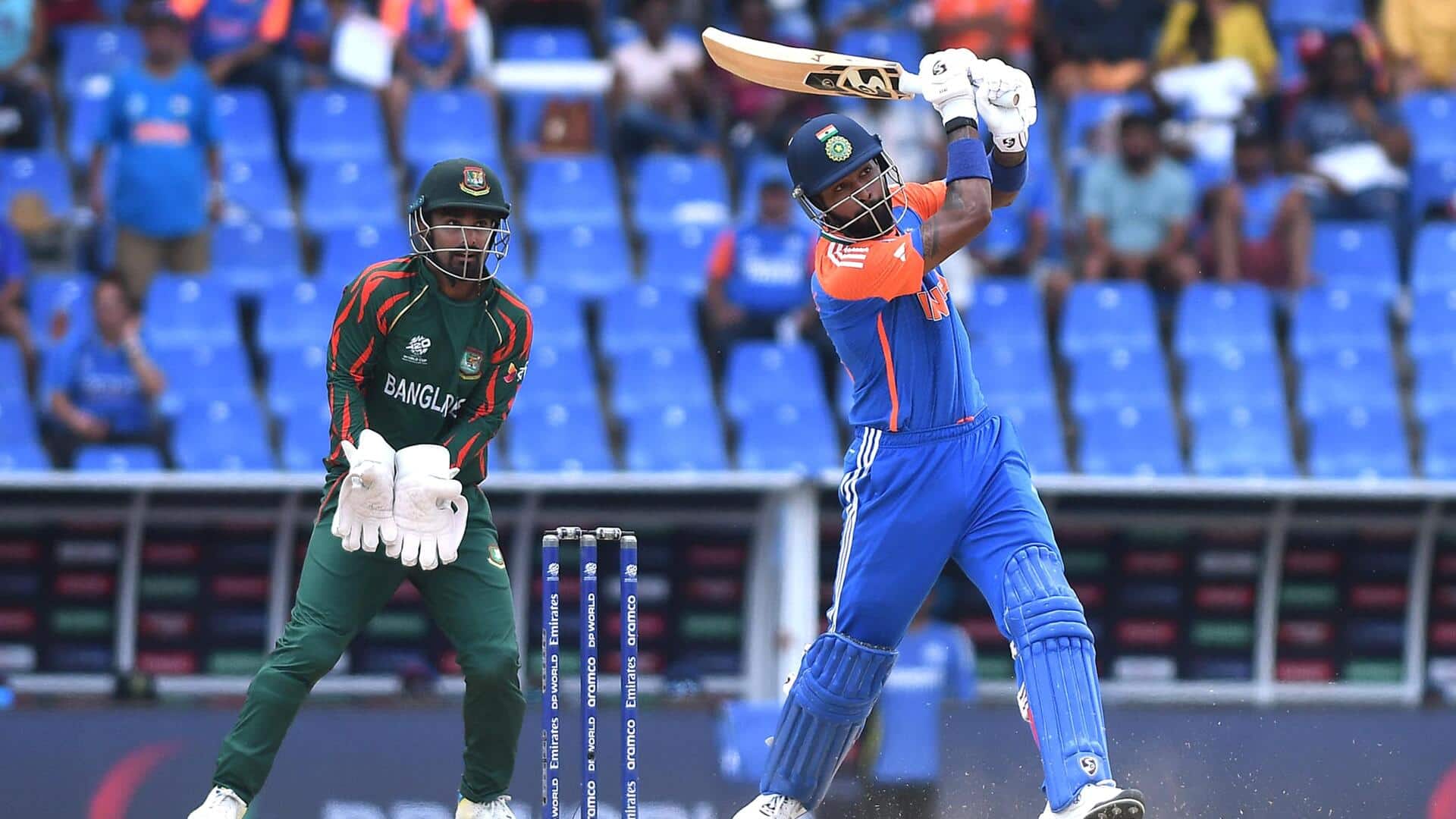 T20 World Cup: Hardik Pandya slams unbeaten 50 versus Bangladesh