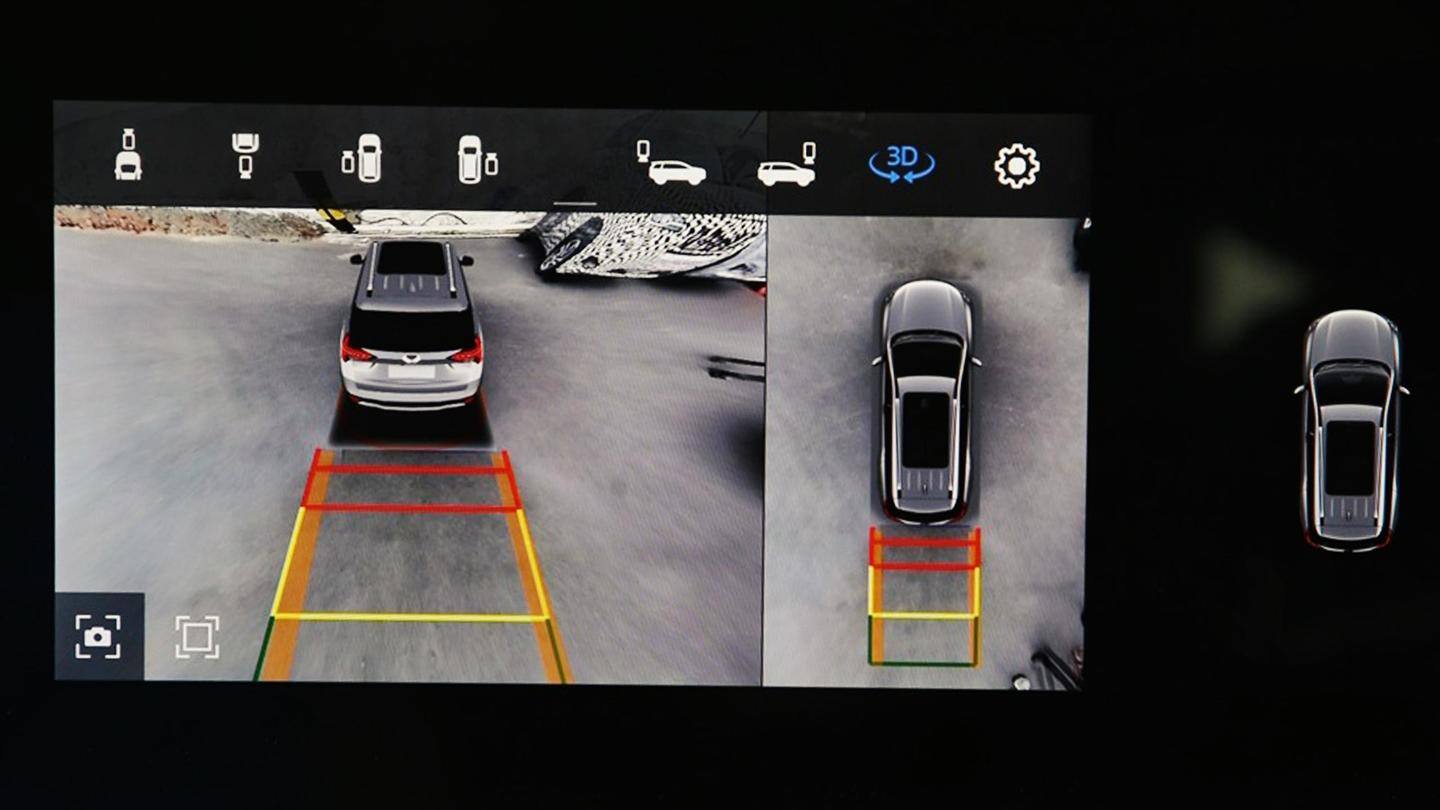 The car provides radar-based safety features The car provides radar-based safety features