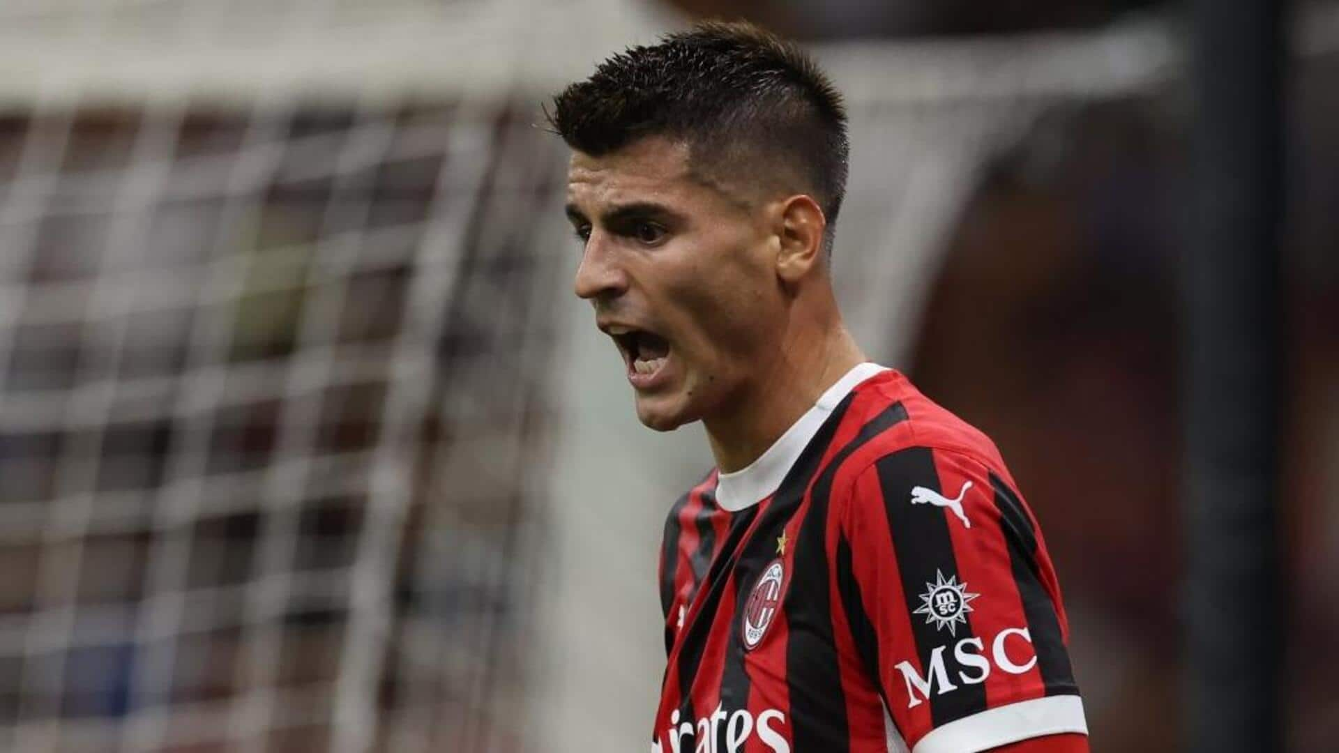 Alvaro Morata scores on his debut for AC Milan