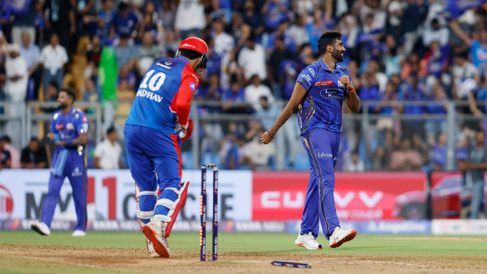 Jasprit Bumrah becomes highest wicket-taker against DC in IPL: Stats Jasprit Bumrah becomes highest wicket-taker against DC in IPL: Stats