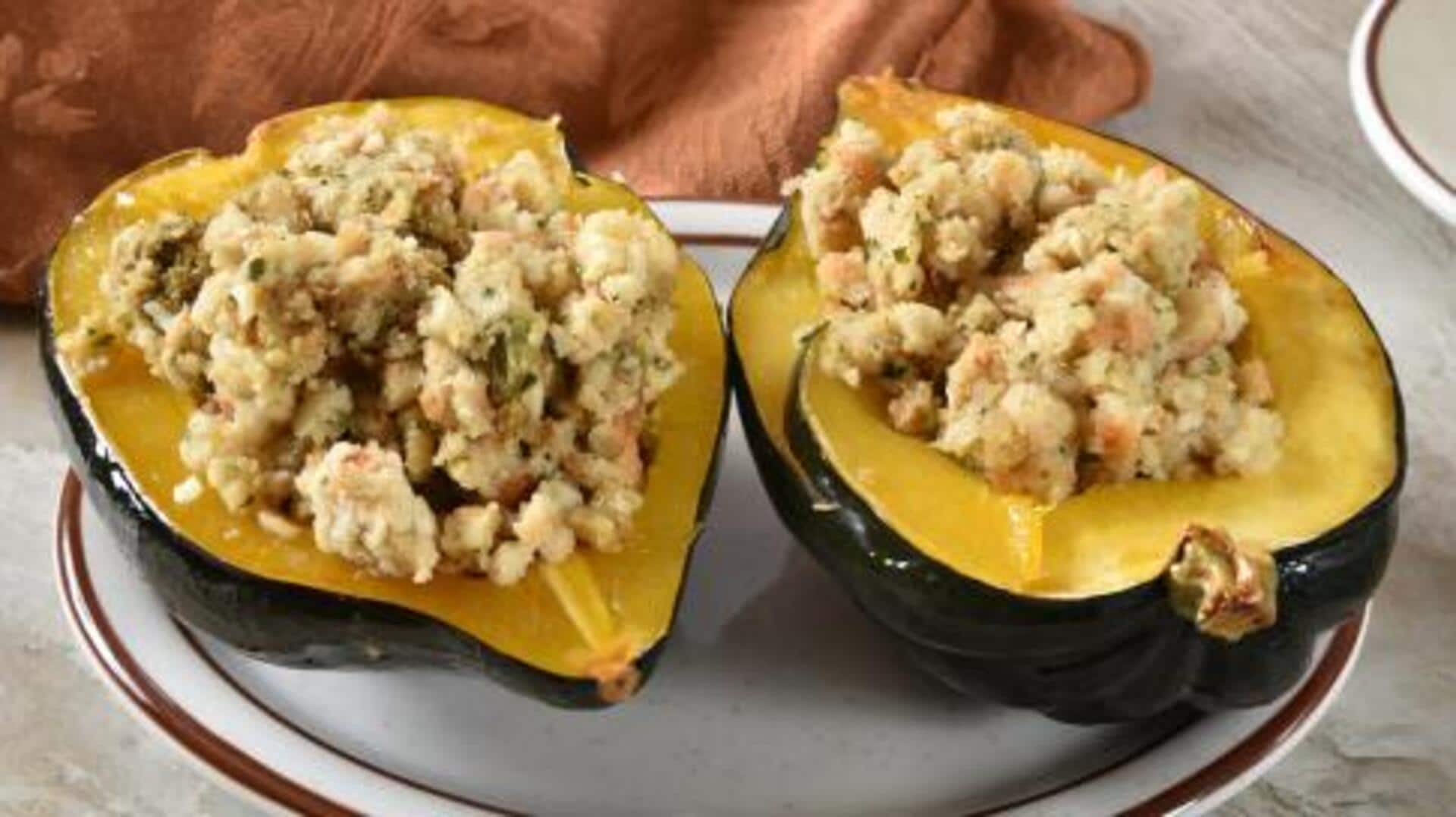 Try this Moroccan-inspired stuffed acorn squash recipe