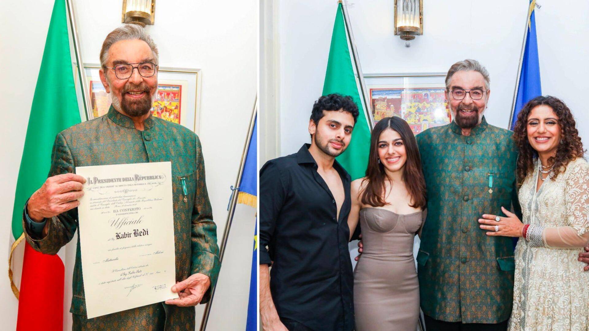 Kabir Bedi receives Italy's highest civilian honor