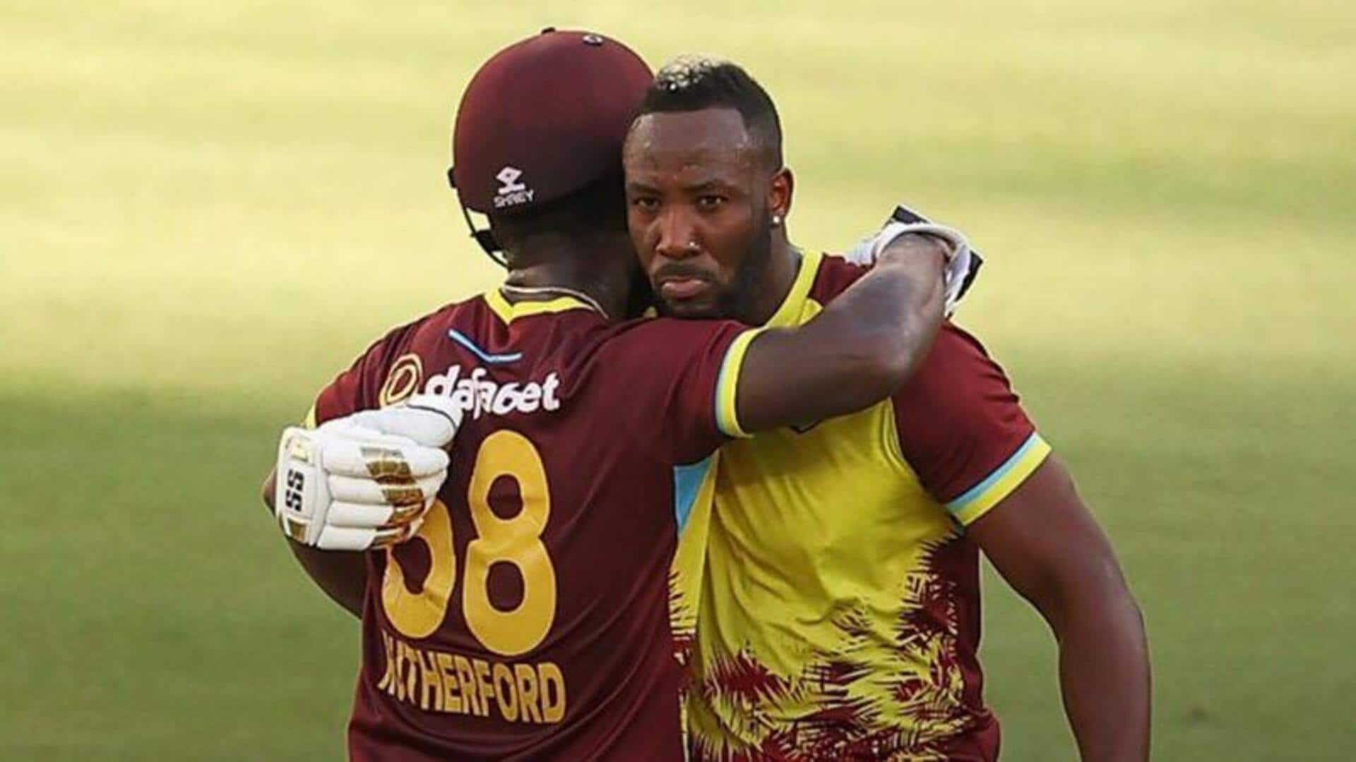 Sherfane Rutherford, Andre Russell record highest sixth-wicket partnership in T20Is