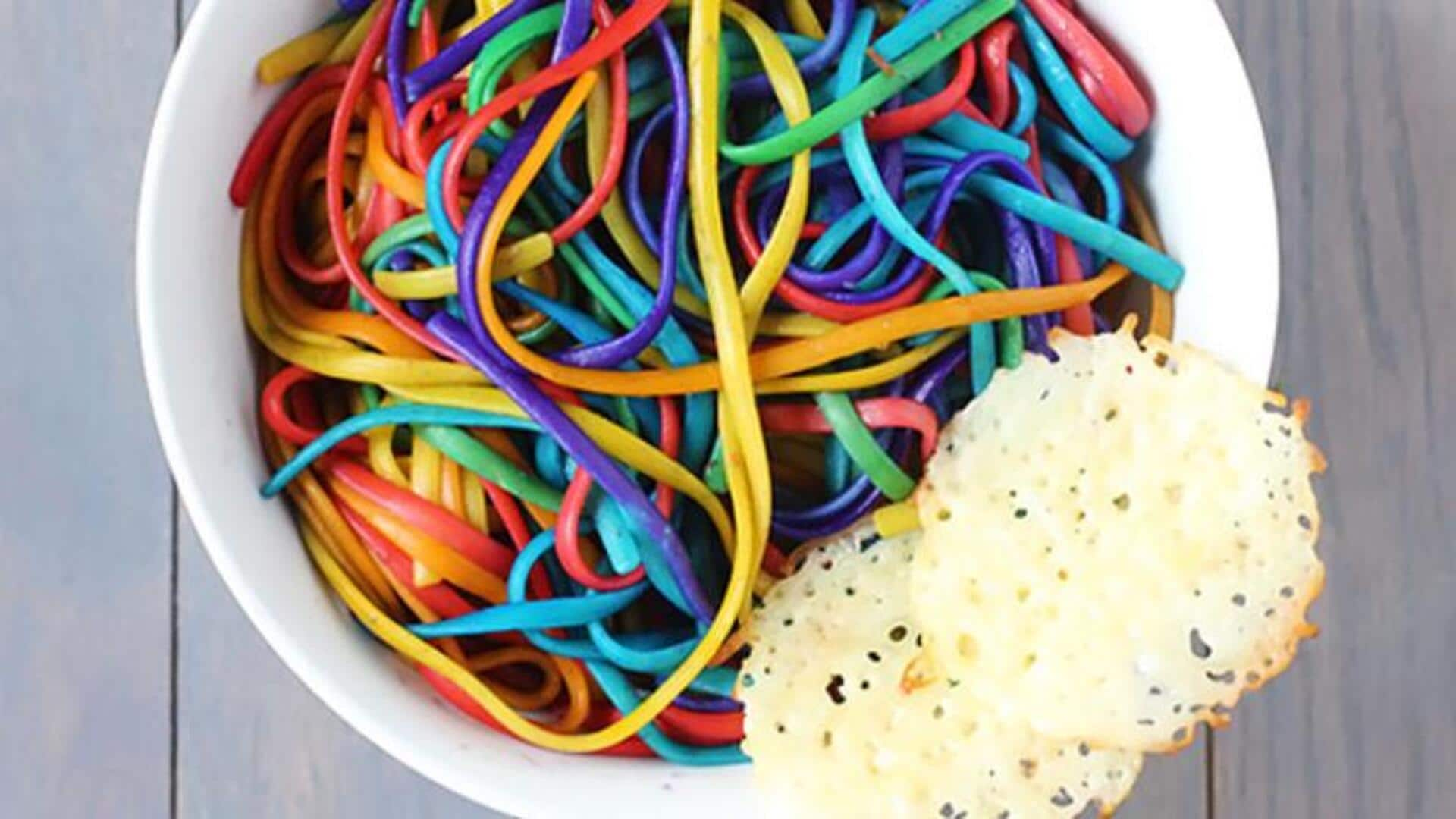 Turn pasta-making into a fun activity with rainbow pasta